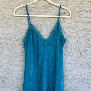 Victoria's Secret Teal Lace Slip Dress